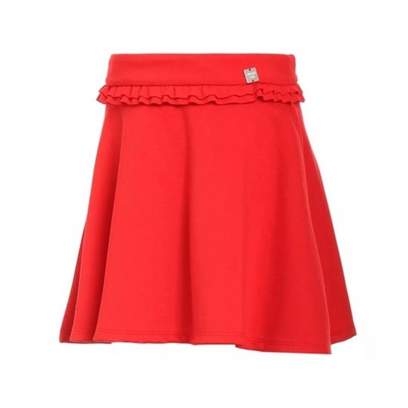 CARRÉMENT BEAU red skater skirt girl size 12 with adjustable waist - Picture 2 of 2